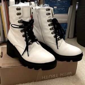 BP white boots